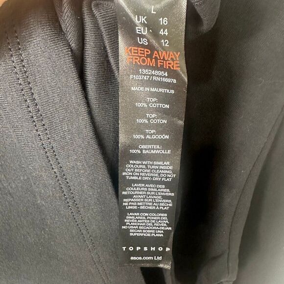 New Topshop black long sleeve crew neck (v1) - Picture 4 of 4